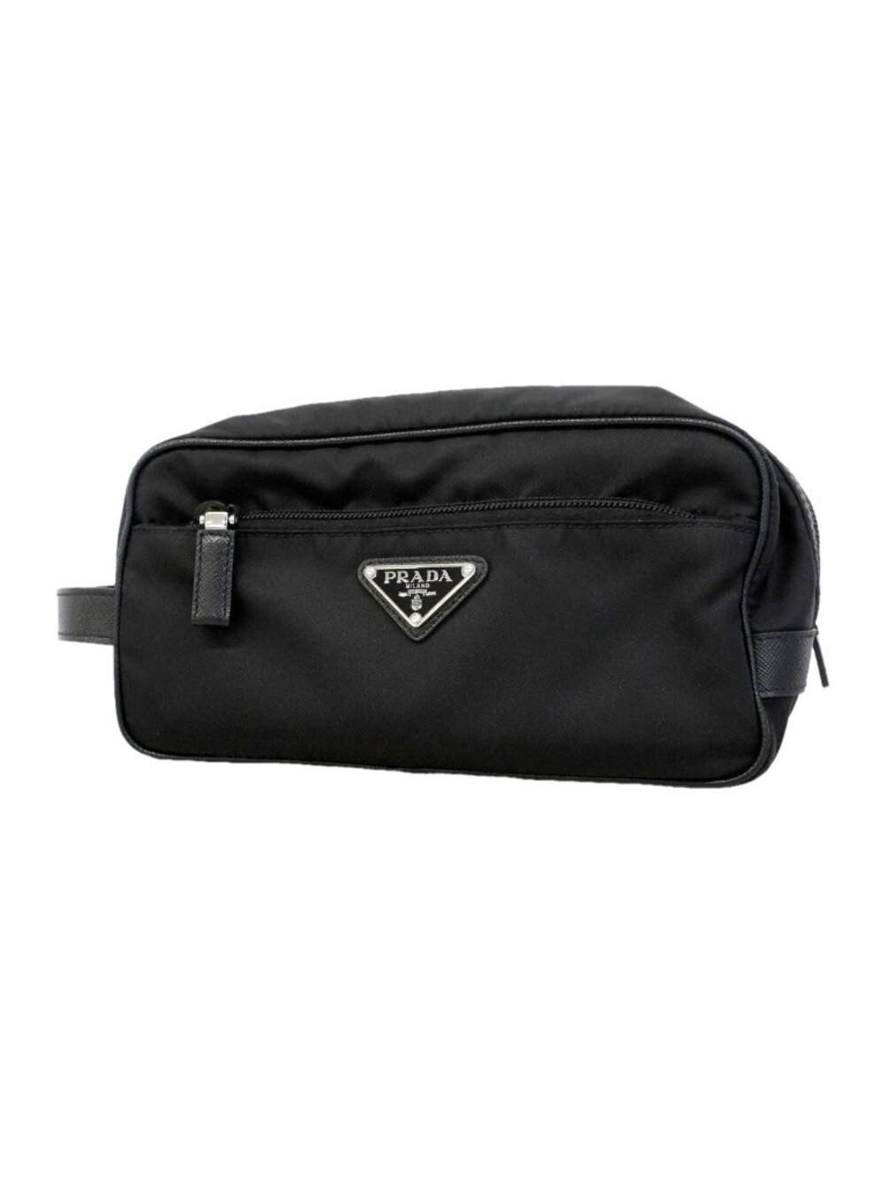 Prada Pouch Tessuto Nylon Black Silver